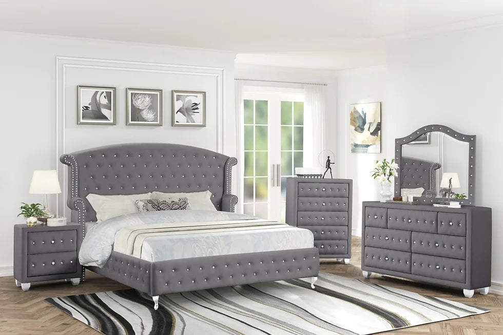 Olivia (Grey  Bed group (NEW)