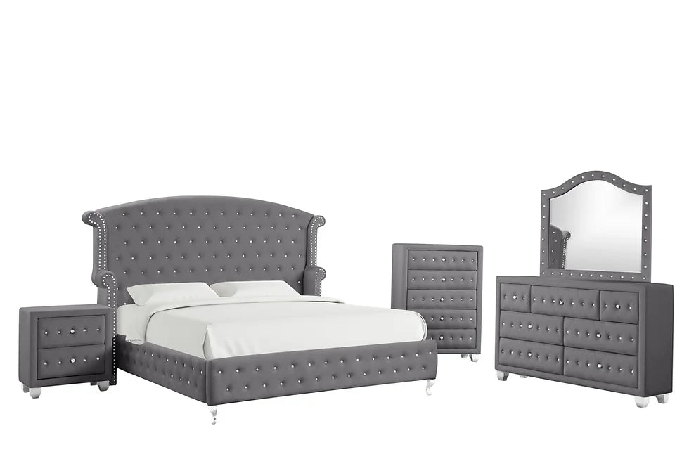 Olivia (Grey  Bed group (NEW)