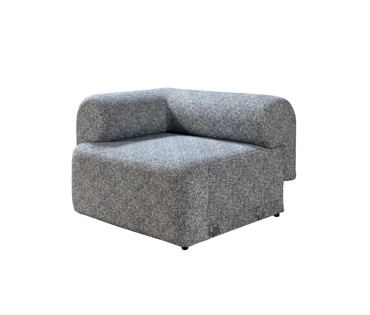 Lena Blue Boucle 3-Piece Curved 145" Sectional