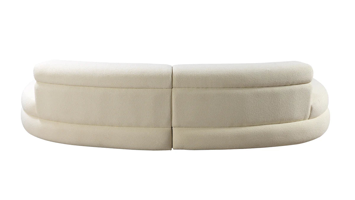 Larissa Ivory Boucle Curved 130" Sectional