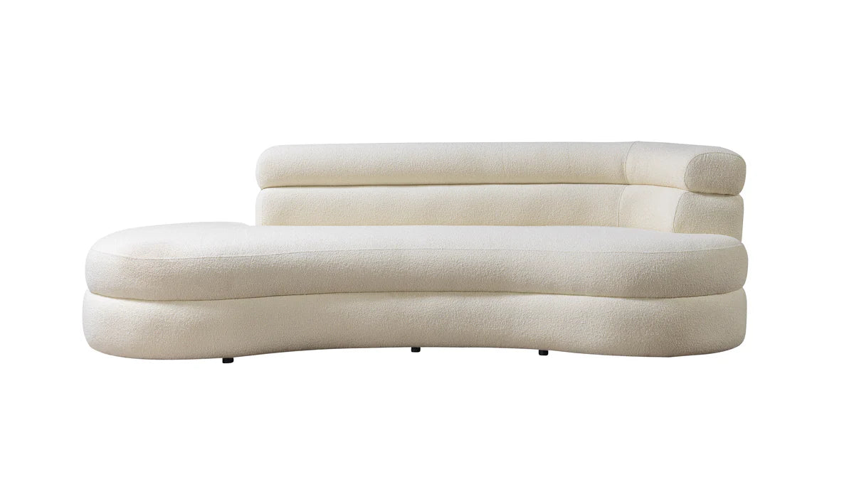 Larissa Ivory Boucle 106" Chaise Lounge