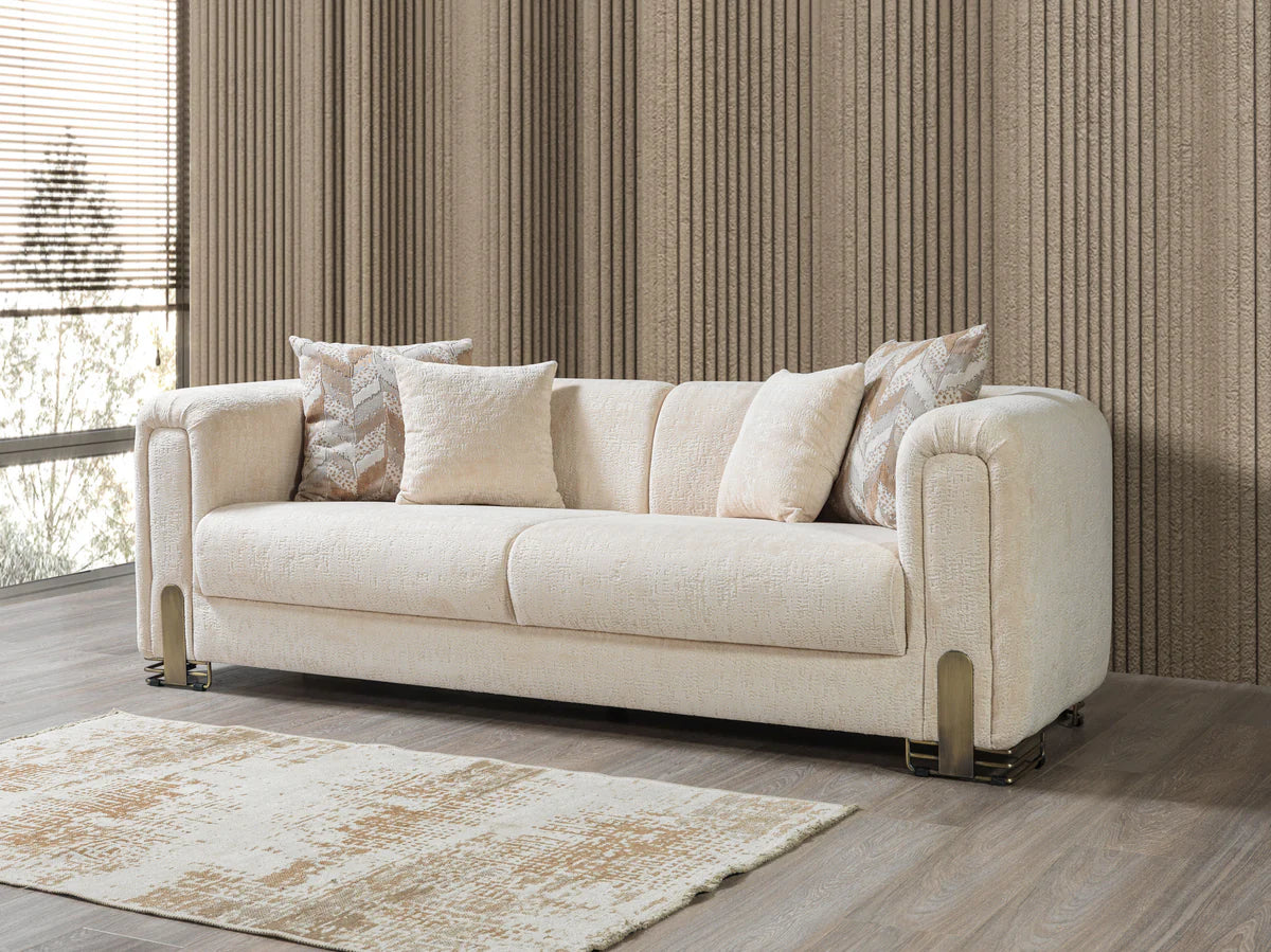 Brenda Ivory Boucle Sofa 93" & Loveseat 71"