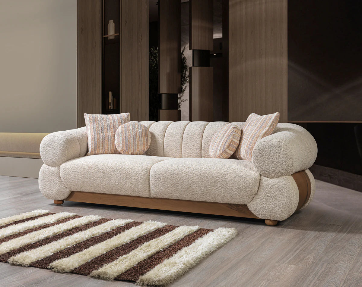 Destina Ivory Boucle Sofa 96" & Loveseat 81"