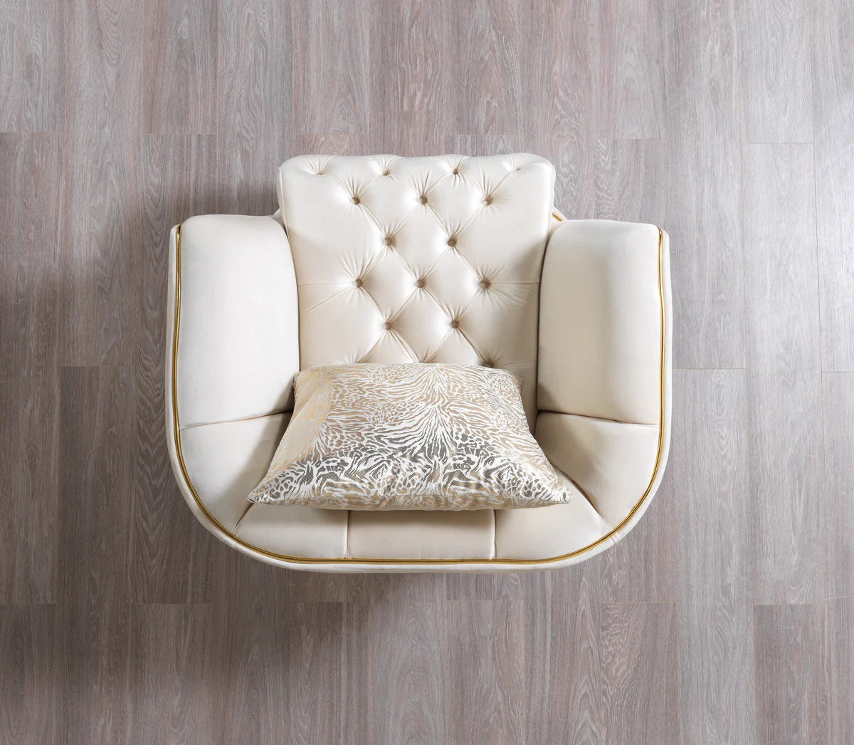 Daphne Ivory Velvet Sofa 95" & Loveseat 79"