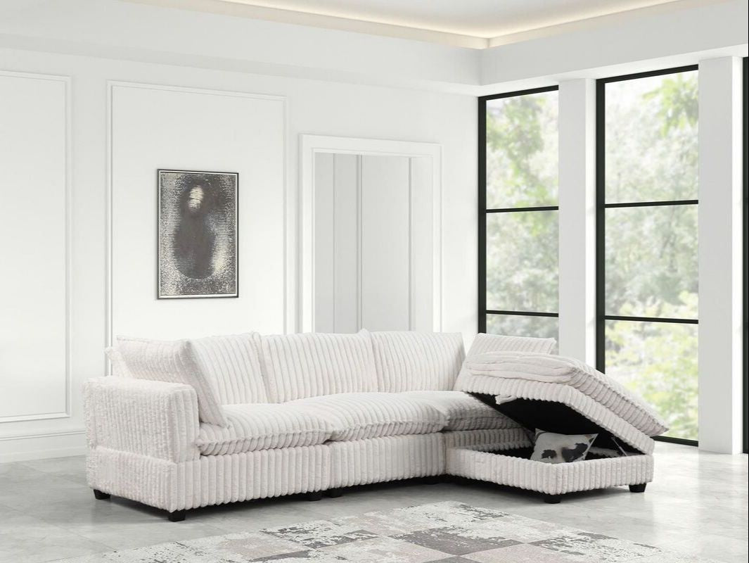 Cloud2 Beige Cord Modular Sectional (HH)