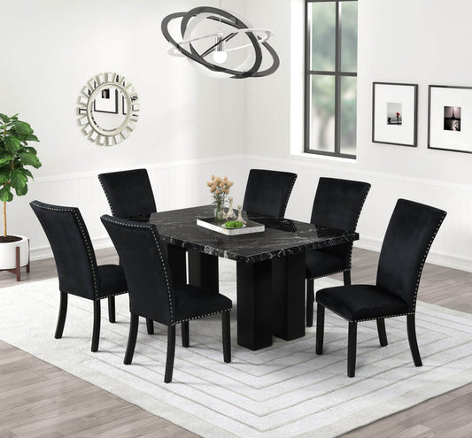 Onyx - (FAUX MARBLE) Dining Table + 6 Chair Set (HH)