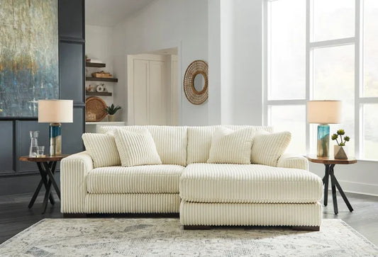 Ivory 2PC Sectional RAF Chaise