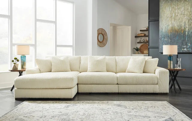 Ivory 3PC Sectional LAF Chaise