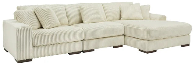 Ivory 3PC Sectional RAF Chaise