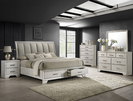 JAYMES WHITE MIST BEDROOM GROUP (CM)