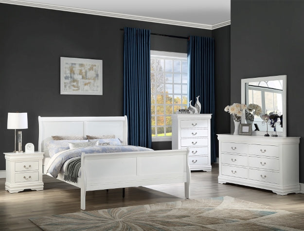 LOUIS PHILIP WHITE BEDROOM GROUP (CM)