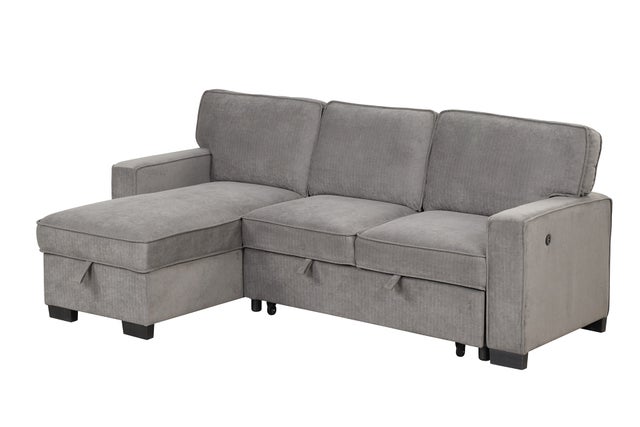 MARCOS Grey Sectional With Pull-Out Bed (HH)