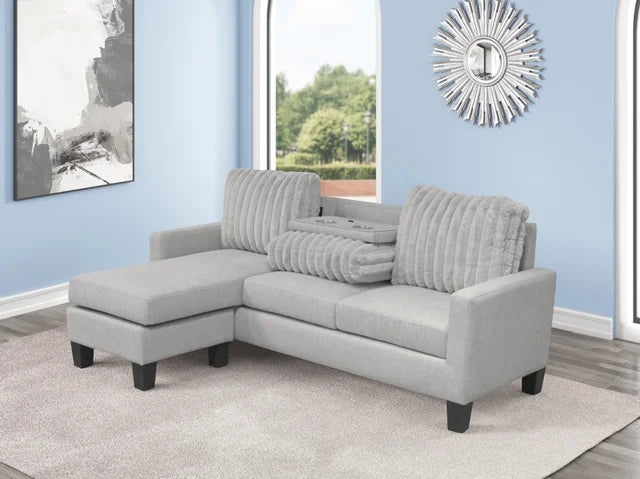 NEYMAR Gray - Reversible Sectional (HH)