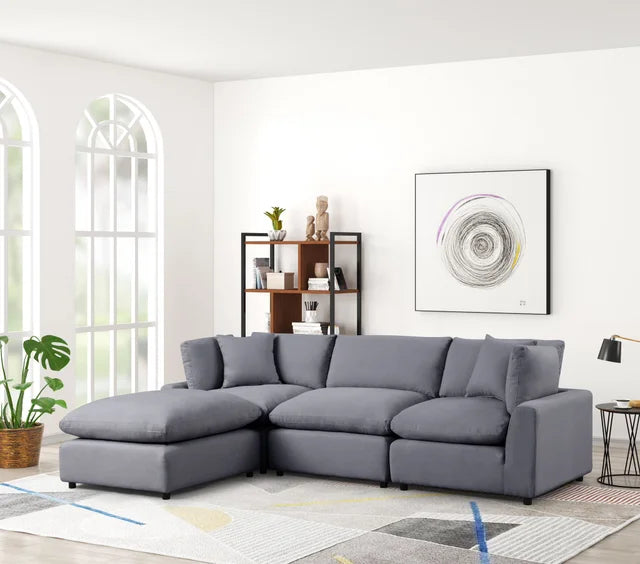 SKY Charcoal Linen Modular Sectional