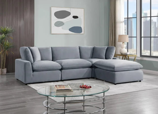 SKY Gray Velvet Modular Sectional(HH)