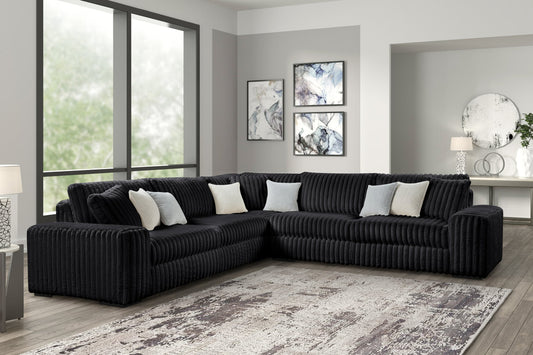 MARSHMALLOW Black OVERSIZED Sectional (HH)
