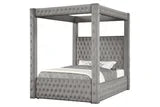 Castle Grey Platform Bed - Queen, King