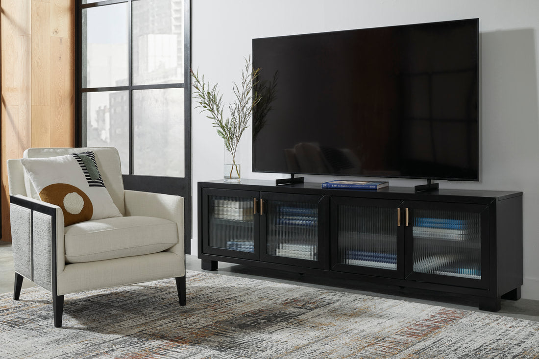 W786-78 TV Stand 85"L (Black) (HH)